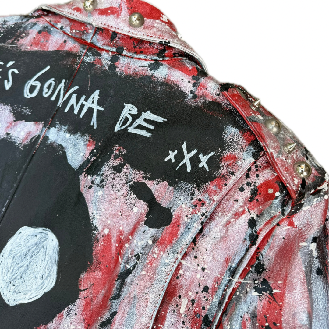 Custom “Hell To Pay” Red Splatter Jacket