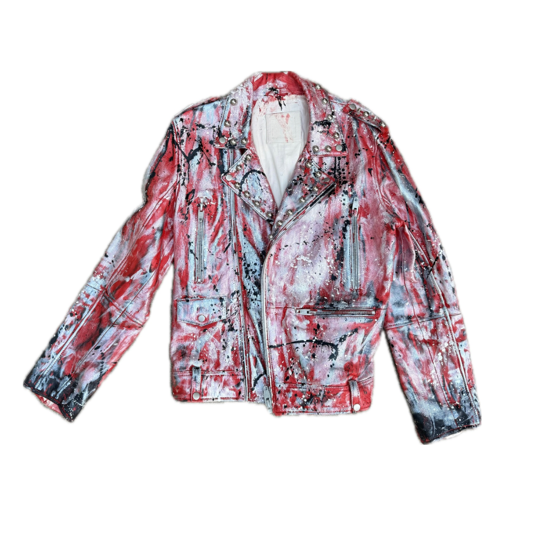 Custom “Hell To Pay” Red Splatter Jacket
