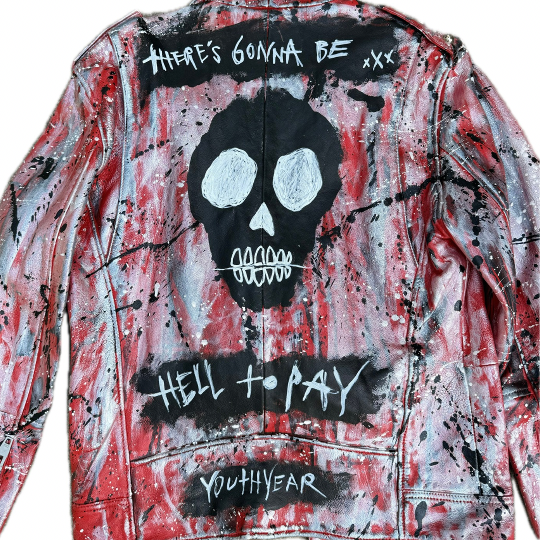 Custom “Hell To Pay” Red Splatter Jacket