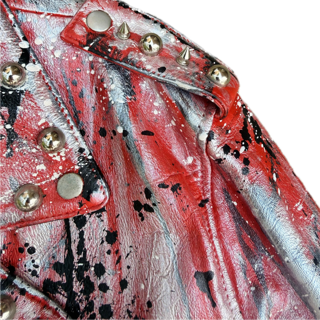Custom “Hell To Pay” Red Splatter Jacket