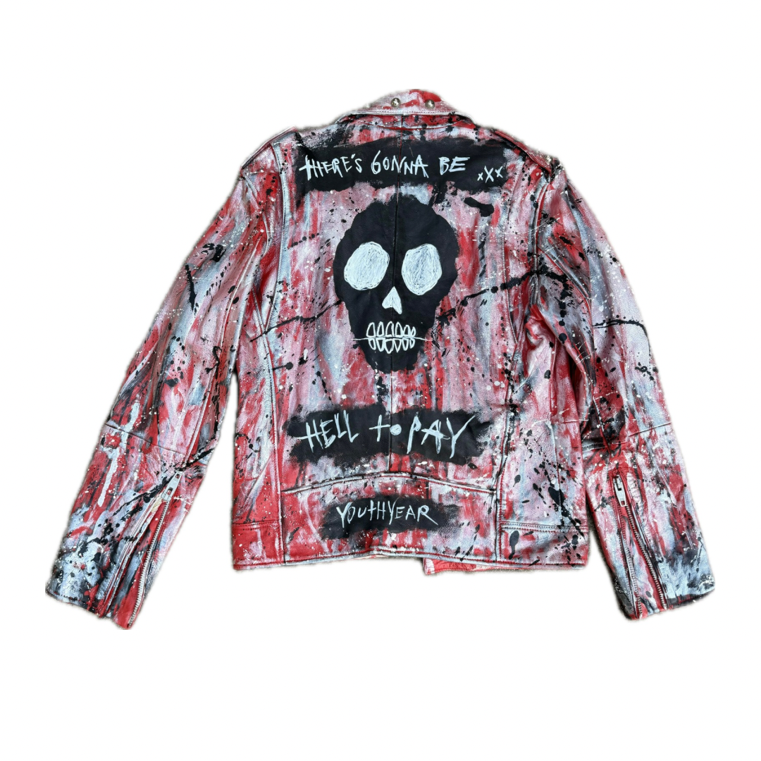 Custom “Hell To Pay” Red Splatter Jacket